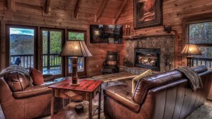 TV connectée, cheminée, jeux vidéo