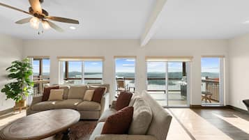 Smart TV, fireplace, video games, table football