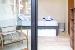 Deluxe-Apartment, Blick auf die Anlage