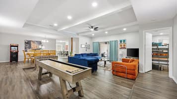 Smart TV, video games, foosball