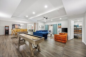 Smart TV, video games, foosball