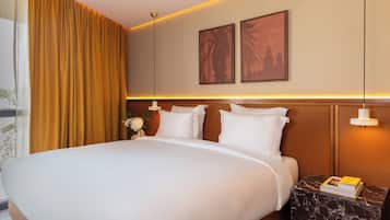 Coffres-forts dans les chambres, bureau, rideaux occultants