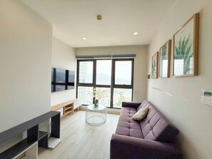 Apartment, 2 Bedrooms, Partial Ocean View | Living area - Gold Coast Centre Apartment Nha Trang (Nha Trang)