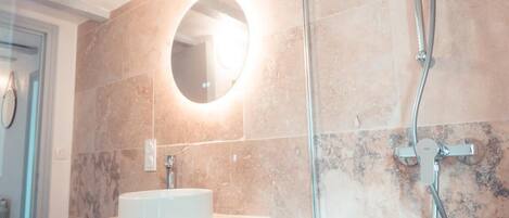 Shower, hair dryer