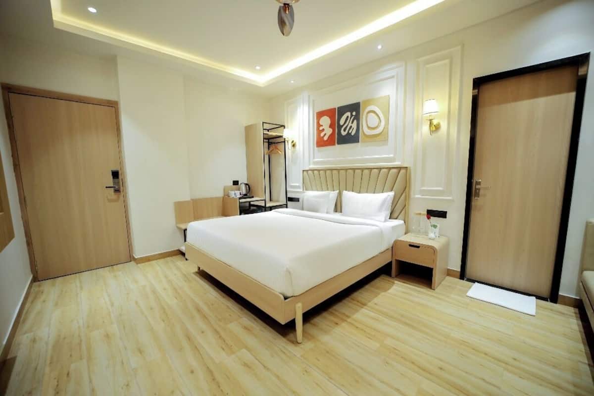 Premium-Doppelzimmer, Balkon, Bergblick | 1 Schlafzimmer, schallisolierte Zimmer, kostenloses WLAN