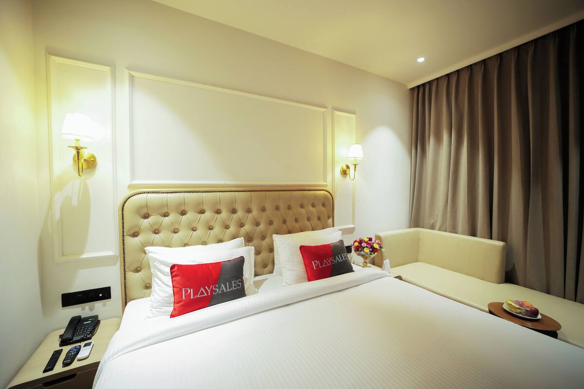 Suite de lujo, balcón, vistas a la montaña | 1 dormitorio, sistema de insonorización, wifi gratis