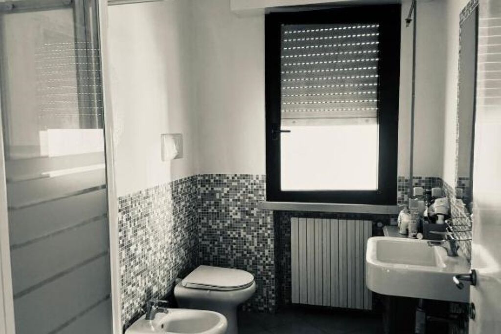 Dusche, Handtücher, Seife, Toilettenpapier