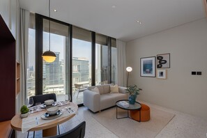 Room - Chic Business Bay Studio Burj View Balcony (Dubai)
