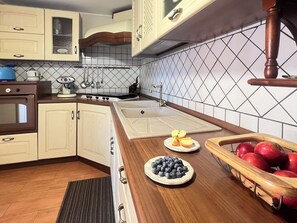 Fridge, oven, stovetop, dishwasher