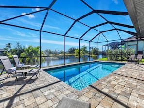 Outdoor pool, a heated pool