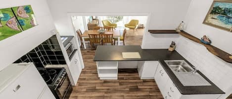 Microwave, oven, stovetop, dishwasher