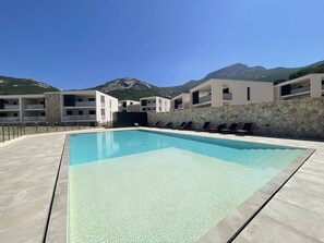 Pool - T2 apartment in a residence with swimming pool (CALVI)