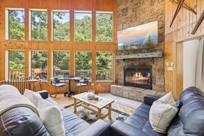 TV, fireplace, offices