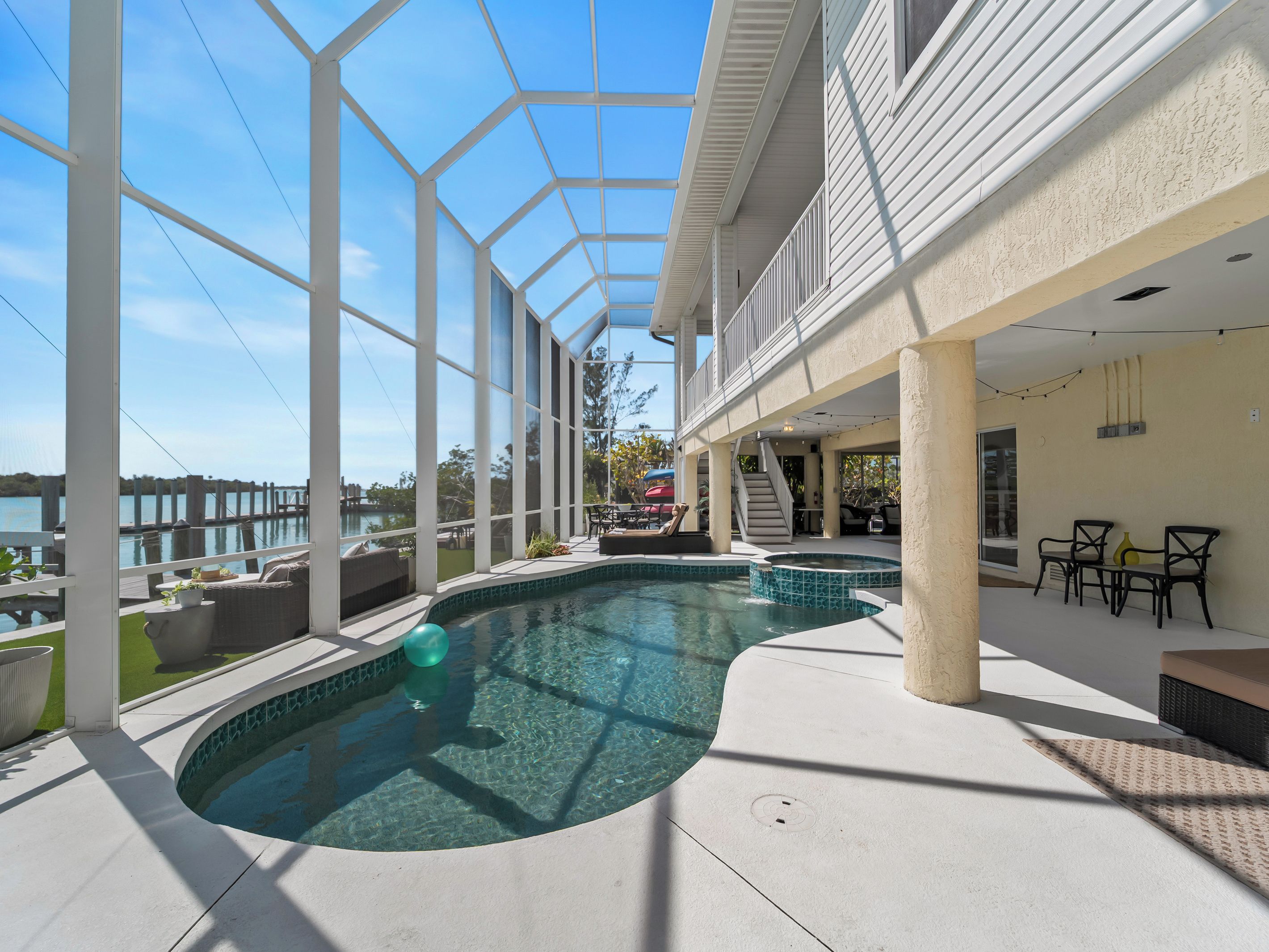 A heated pool
