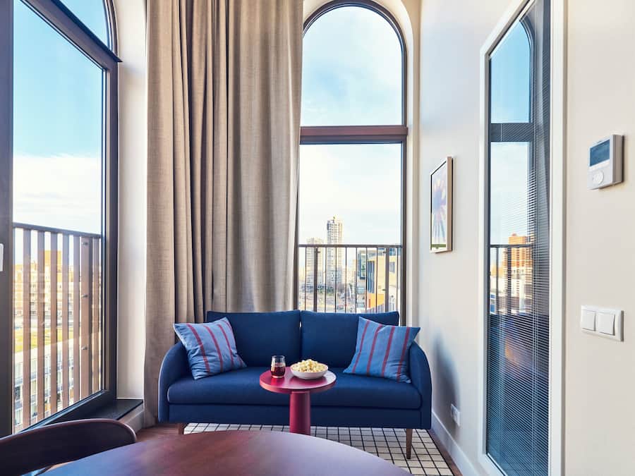 Large Studio with Kitchen | Premium bedding, in-room safe, laptop workspace, free cribs/infant beds