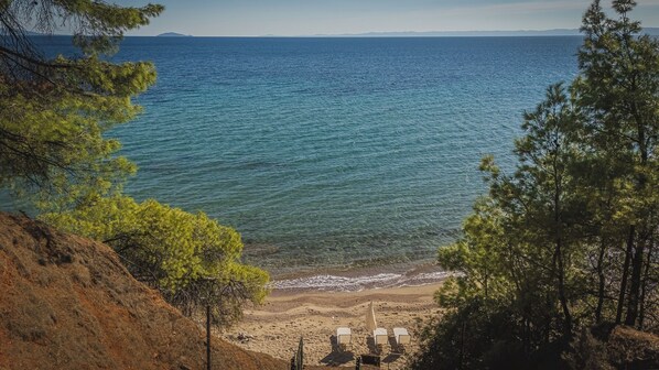 Accommodatie ligt op het strand