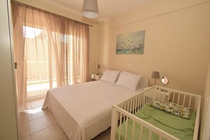 2 bedrooms, iron/ironing board, travel crib, WiFi
