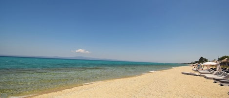 在海滩