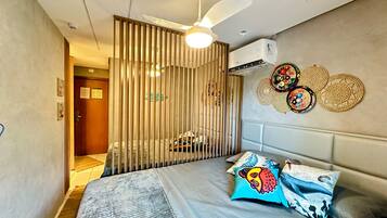 1 sovrum, skrivbord, strykjärn/strykbräda och wi-fi