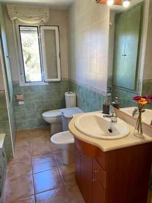 Bidet, tovalloles i paper higiènic