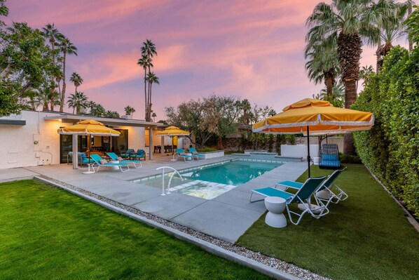 A heated pool