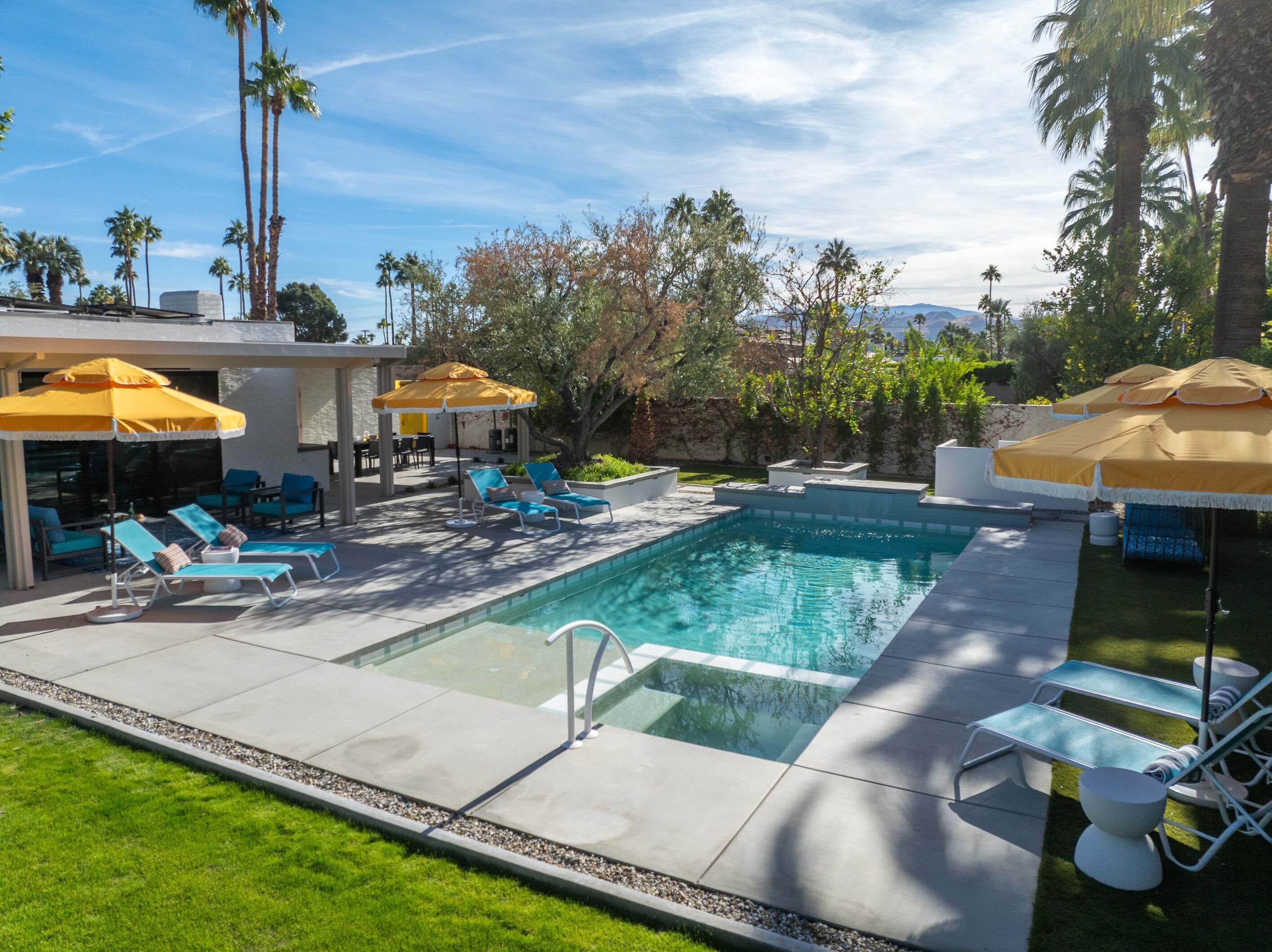 A heated pool