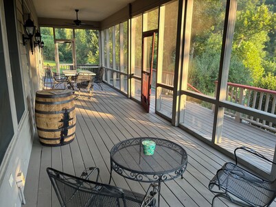 Spacious family home on the banks of the Little Red River in Heber Springs AR. 

