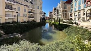 A canal with buildings on either side.