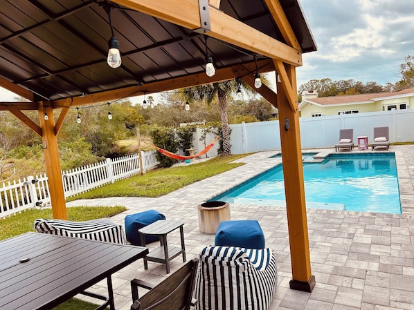 Outdoor pool, a heated pool
