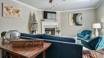 TV connectée, cheminée