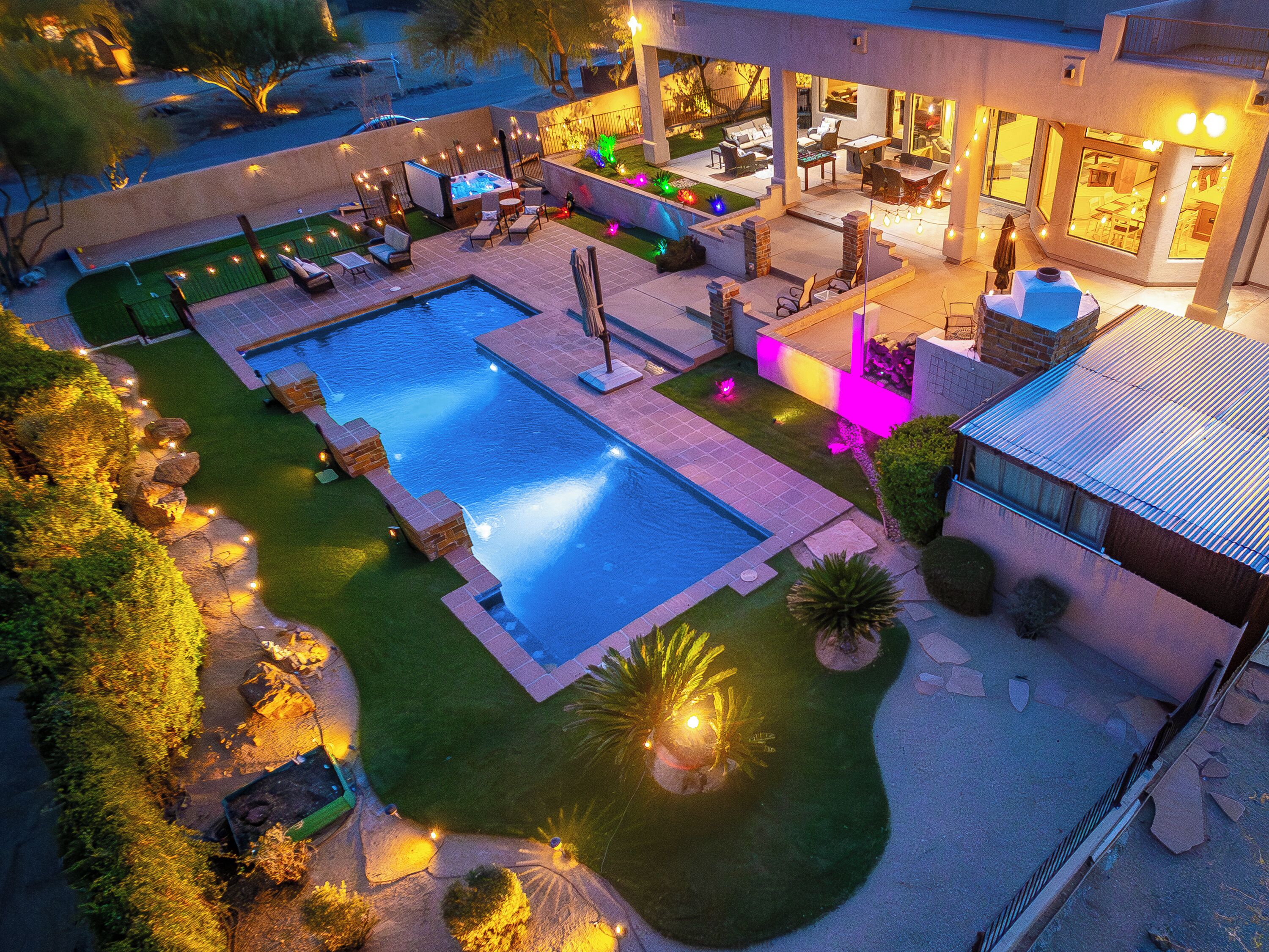A heated pool