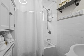 Hair dryer, towels