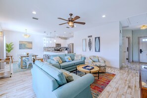 Smart TV, DVD player, books