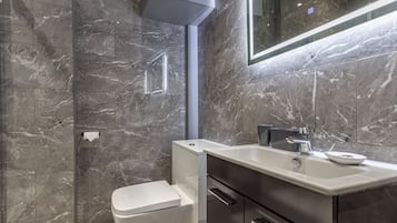 Shower, hair dryer