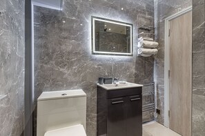 Shower, hair dryer