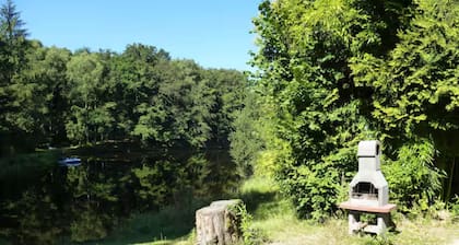 Limousin cabin by the pond