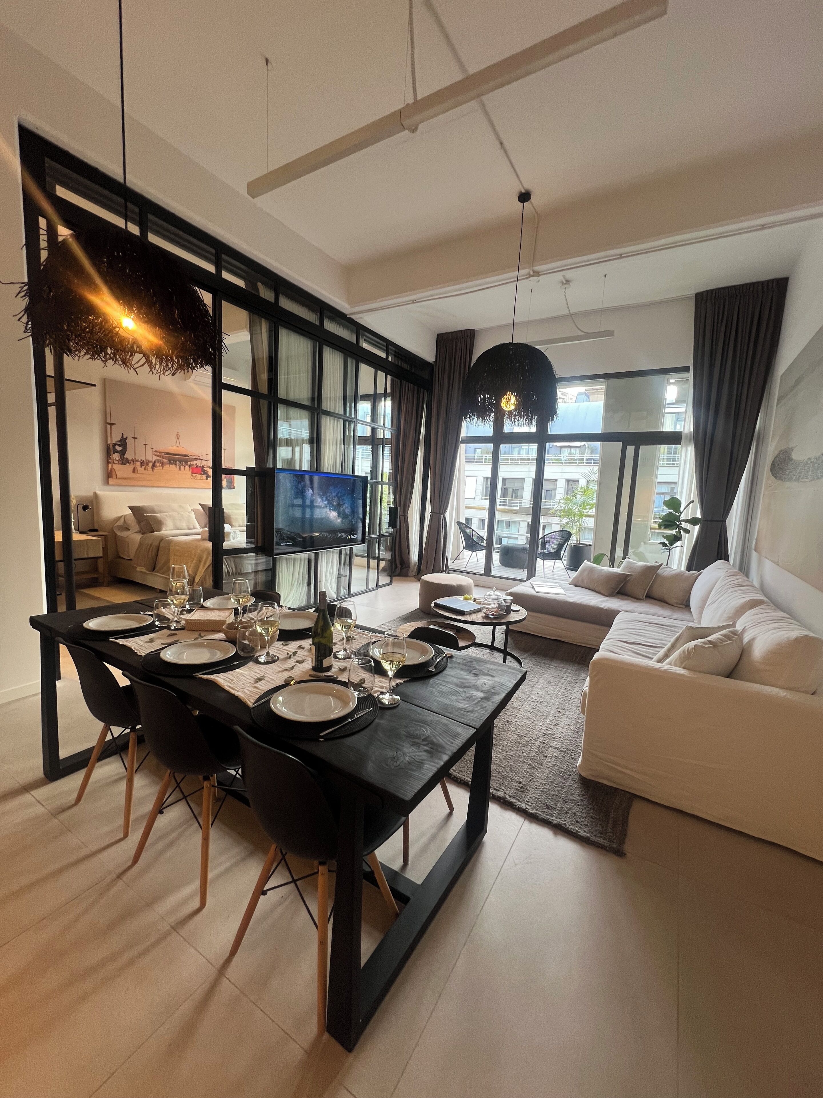Deluxe Apartment, 3 Bedrooms, Balcony, Pool View | Living area | 42-inch Smart TV with cable channels, Netflix, pay films