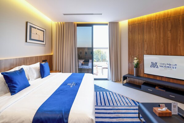 1 slaapkamer, een bureau, een laptopwerkplek, geluiddichte muren