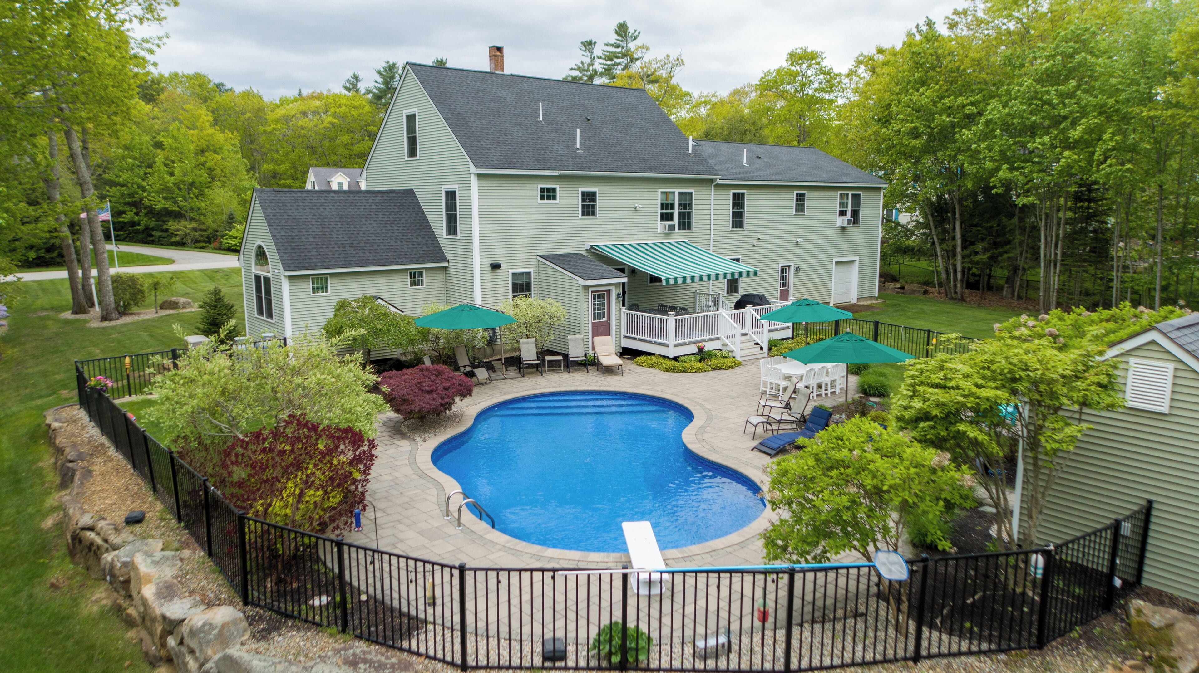 View of gorgeous backyard! 