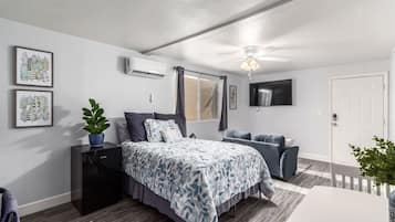 Desk, iron/ironing board, travel crib, WiFi