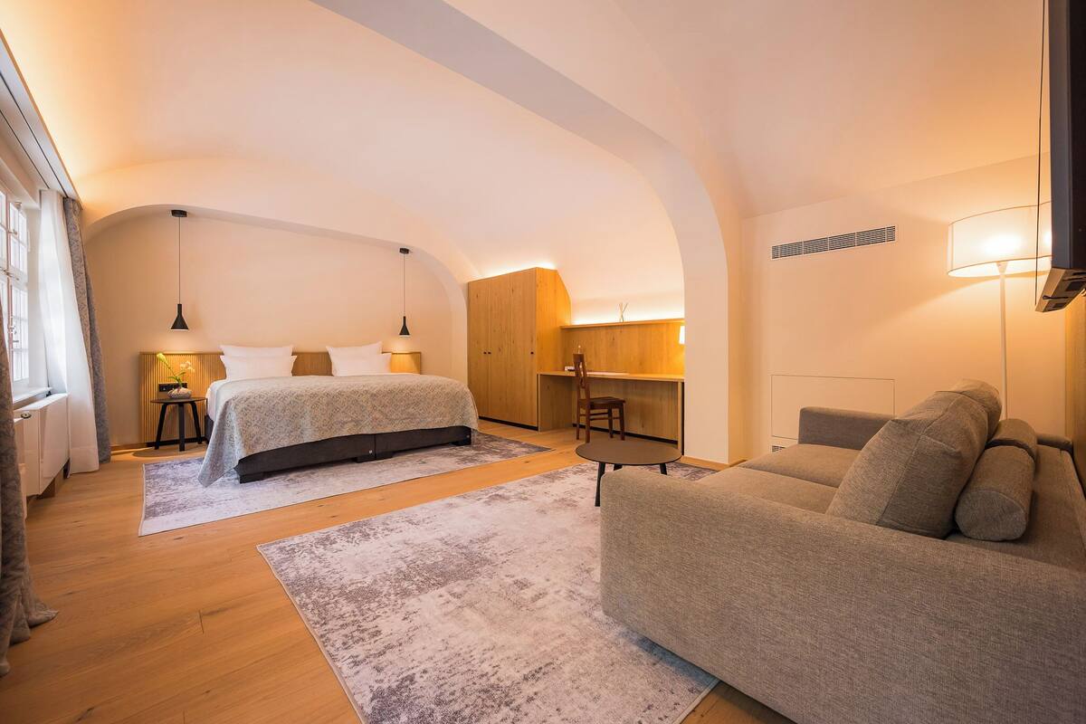 Doppia Luxury, vista giardino | 1 camera, biancheria da letto ipoallergenica, una scrivania