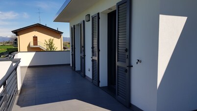Apartment surrounded by greenery