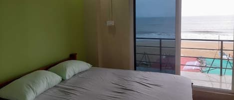 Chambre Familiale, véranda, vue plage