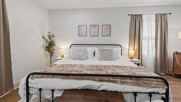 4 bedrooms, iron/ironing board, travel crib, WiFi