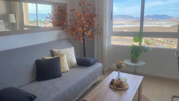 Een smart-tv en boeken