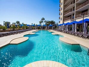 Indoor pool, a heated pool - Luxury 3BR Townhome | Private Fenced Yard & Grill | North Beach Resort (North Myrtle Beach)