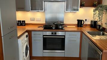 Microwave, oven, stovetop, dishwasher