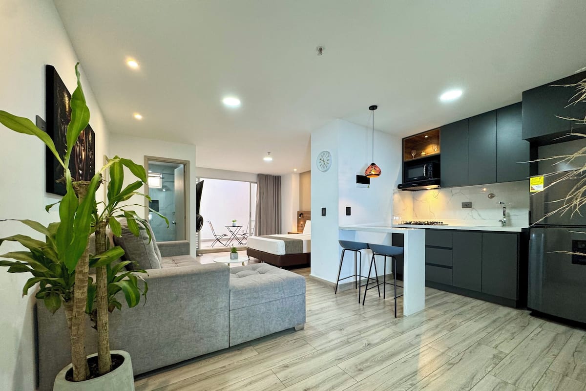 Estudio Deluxe, 1 habitación, patio | 1 dormitorio, ropa de cama de alta calidad, wifi gratis y ropa de cama