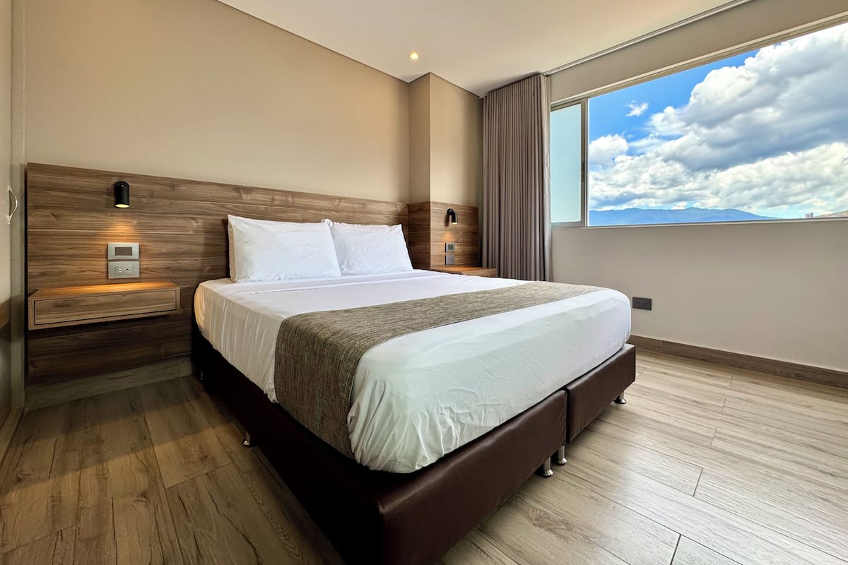 Estudio Deluxe, 1 habitación, vistas a la ciudad | 1 dormitorio, ropa de cama de alta calidad, wifi gratis y ropa de cama