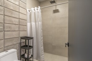 Shower, hair dryer, towels, soap - Charming 2-bedroom apartment in awesome Ciudad de México with AC, WiFi (Ciudad de México)